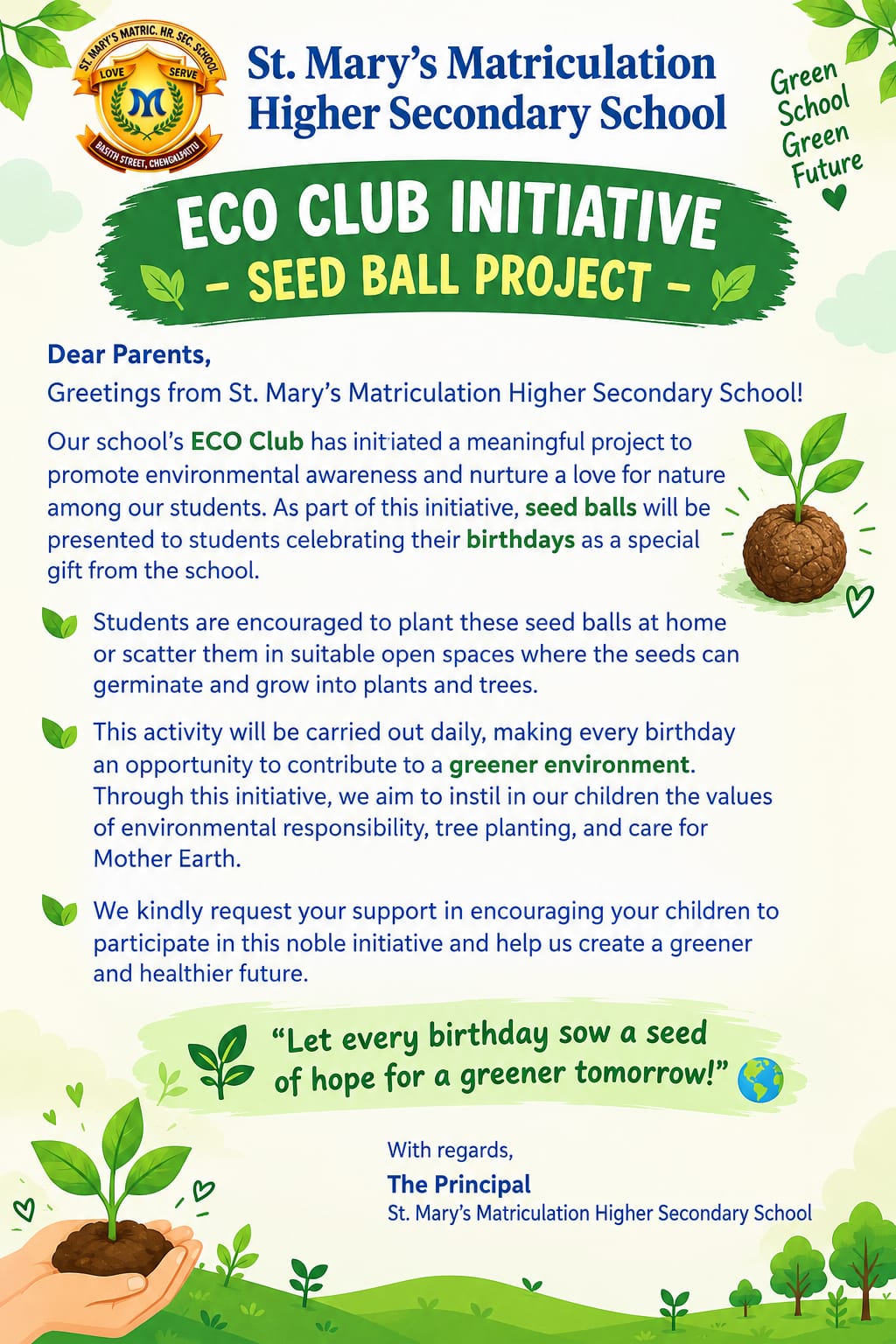 Eco club initiative seed ball project -2026